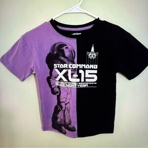 Disney Pixar Buzz Lightyear boys  Kids T-Shirt - Purple and Black